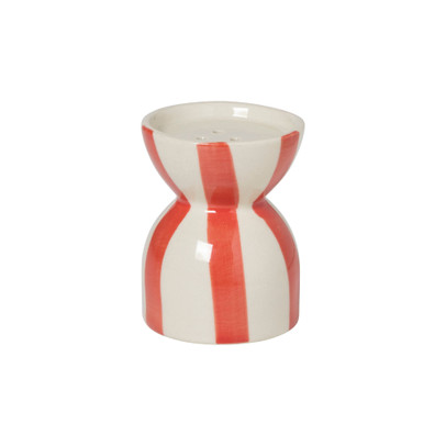Zoutstrooier – rood/wit – ø5×6.8 cm