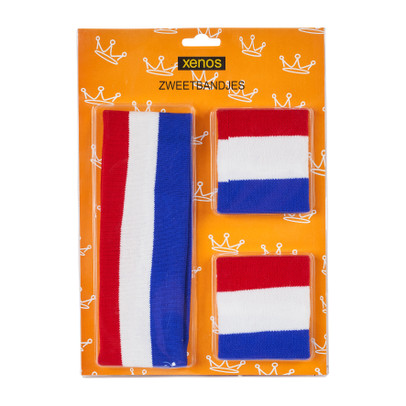 Zweetbandjes – rood/wit/blauw