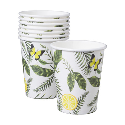 Wegwerpbekers orchidee bloem – set van 8