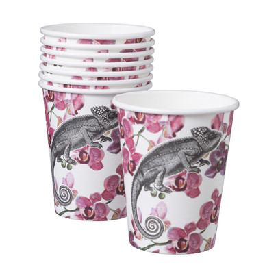 Wegwerpbekers  orchidee kameleon – set van 8