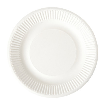 Bagasse bord – wit – ø18.5×2 cm