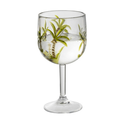 Wijnglas palmboom – groen – ø9.5×19.5 cm
