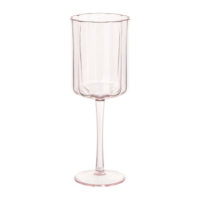 Wijnglas geschulpt – roze – 370  ml