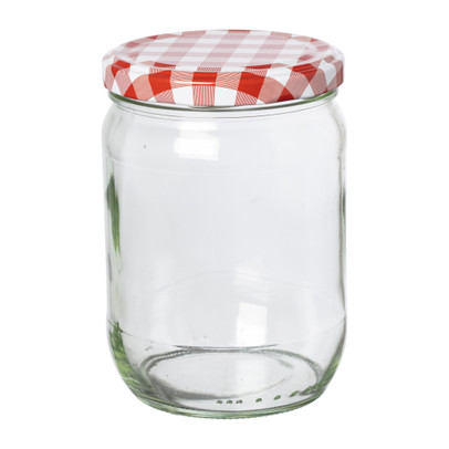 Weckpot rood witte deksel – 580 ml