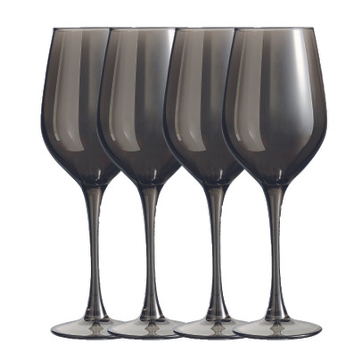 Wijnglazen grijs – 35 cl – set van 4