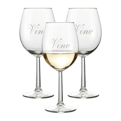 Wijnglas met tekst – 43 cl – set van 3