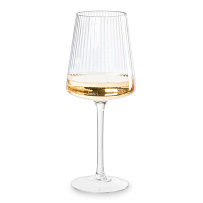 Wijnglas ribbel groot – glas – 400 ml