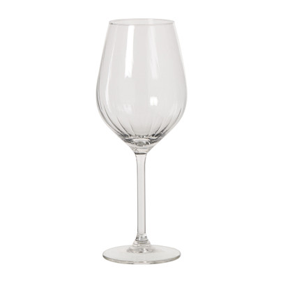 Wijnglas plisse groot – transparant – 500 ml