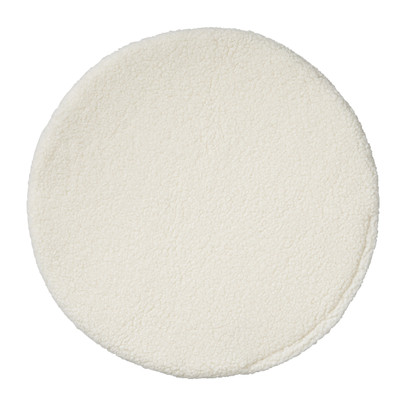 Zitkussen teddy – wit – ø38 cm