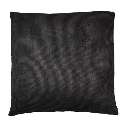 Sierkussen rib – zwart – 45×45 cm