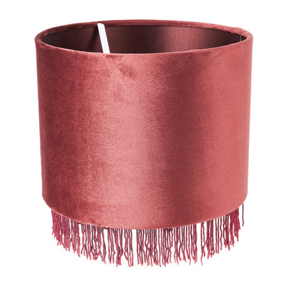 Lampenkap velvet – rood – ⌀23×18 cm