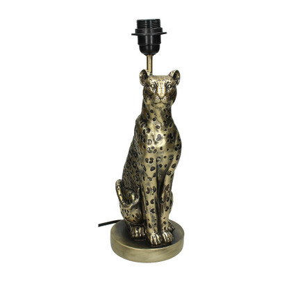 Lampenvoet luipaard – goud – 13x16x39 cm