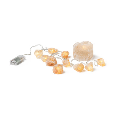 Zoutsteen lichtslinger – beige – 165 cm