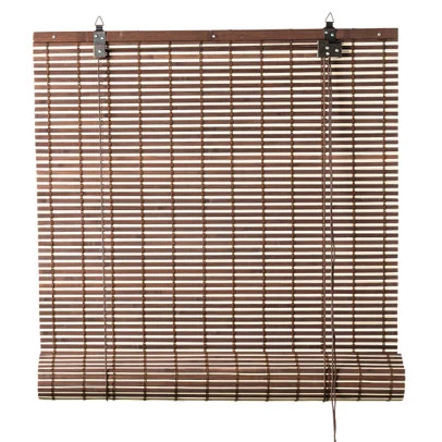 Bamboe rolgordijn – bruin/naturel – 60×130 cm