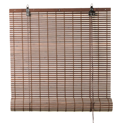 Bamboe rolgordijn – bruin/naturel – 90×180 cm