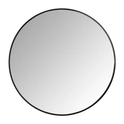 Spiegel rond met metalen lijst – diameter 80 cm