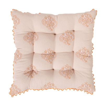 Zitkussen met print – roze – 38×38 cm