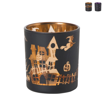 Waxinelichthouder halloween – multikleur – diverse varianten