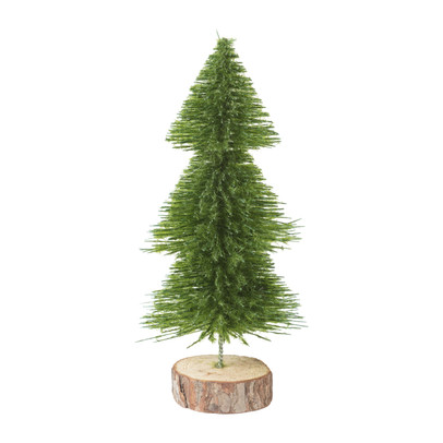 Deco boompje groen – houten voet – 20 cm