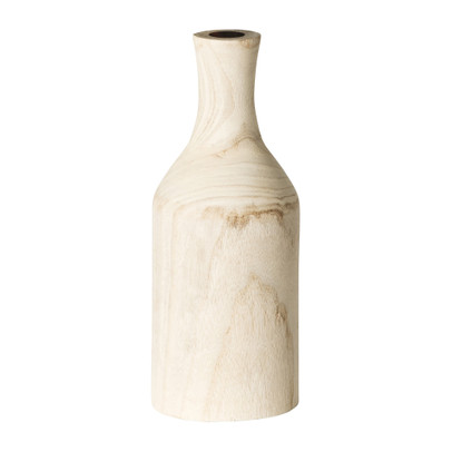 Houten flesvaas – ⌀13×33 cm