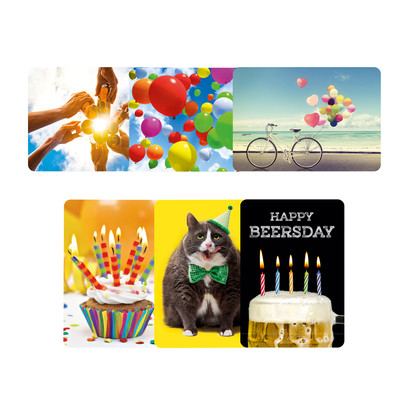 Wenskaarten verjaardag – set van 6