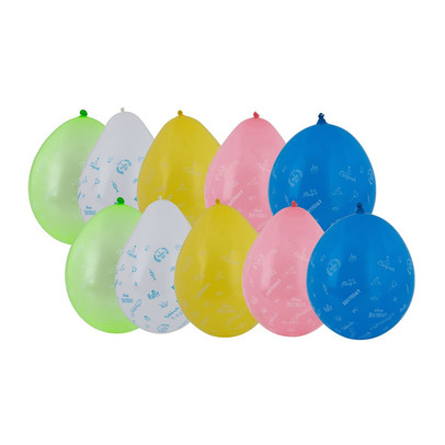 Ballon happy birthday – 10 stuks