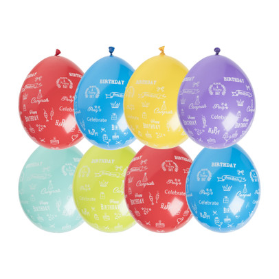 Ballonnen – happy birthday – 8 stuks