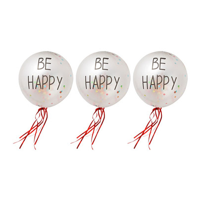 XL ballon met confetti – set van 3