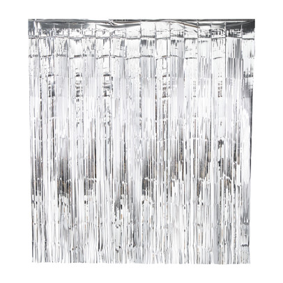 Backdrop – zilverkleurig – 180×200 cm