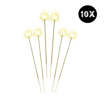 Vuurwerk sterretjes goud – set van 10
