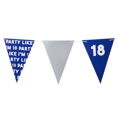 Vlaggenlijn 18 jaar – blauw – 10 meter