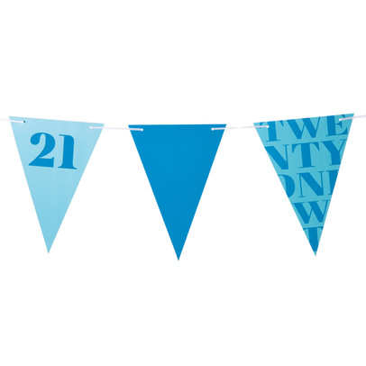 Vlaggenlijn 21 jaar – blauw – 10 meter