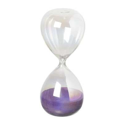 Zandloper glas – paars – ø6×15 cm