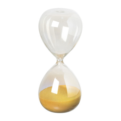 Zandloper glas – geel – ø6×15 cm