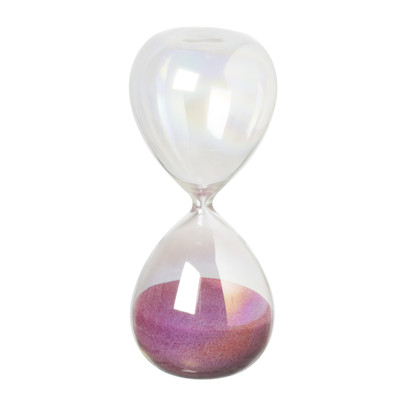 Zandloper glas – roze – ø6×15 cm
