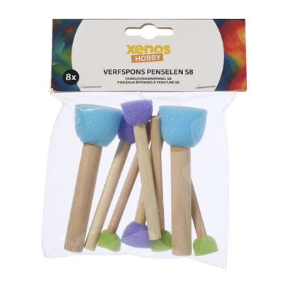 Verfspons penselen – set van 8