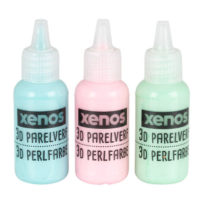 3D parelverf – groen/roze/blauw – set van 3