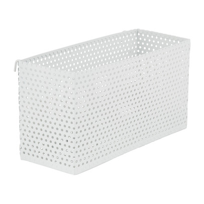 Opbergbakje voor wandrek – wit – 20×8 cm