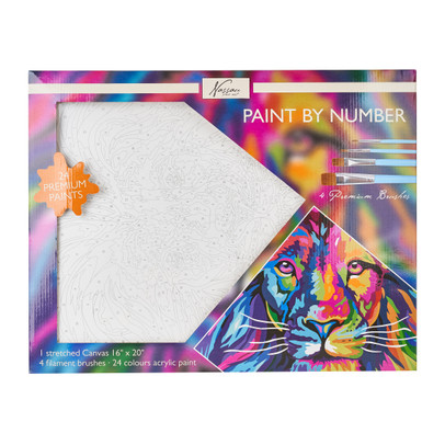 Verven op nummer – leeuw – 51x42x3 cm