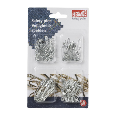 Veiligheidsspelden – zilver – 120 stuks