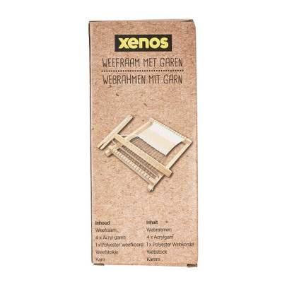 Weefraam met garen – 24x10x4 cm