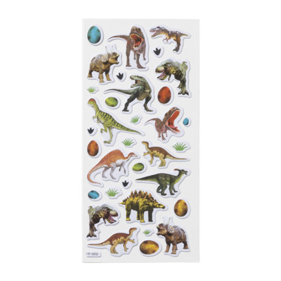 Stickervel dino – set van 34 3D stickers