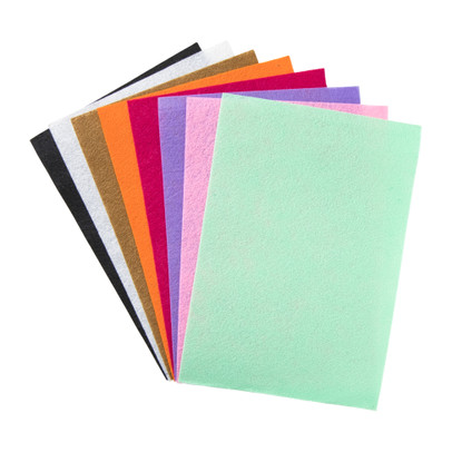 Vilt vellen – multikleur – set van 8