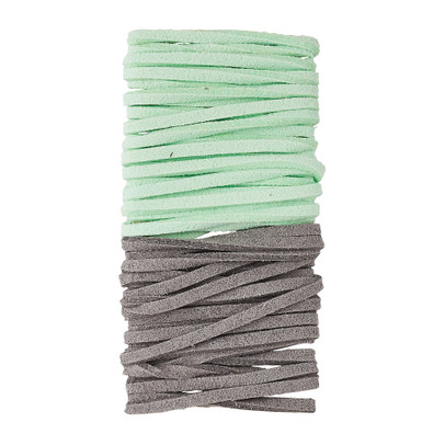 Suede koord – groen/grijs – 2×300 cm
