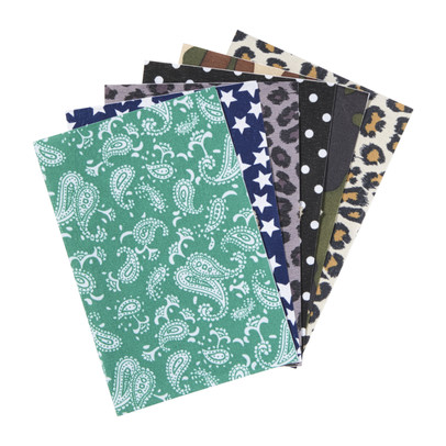 Zelfklevende stof prints – multikleur – set van 6