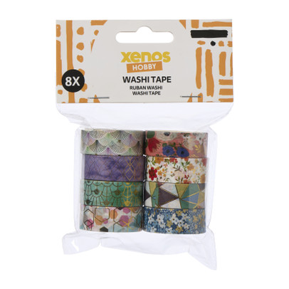 Washitape – multikleur – set van 8