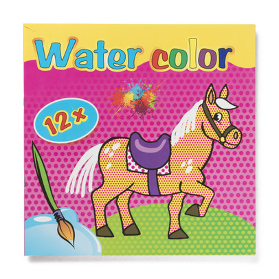 Water kleurboek – paard – 22×22 cm