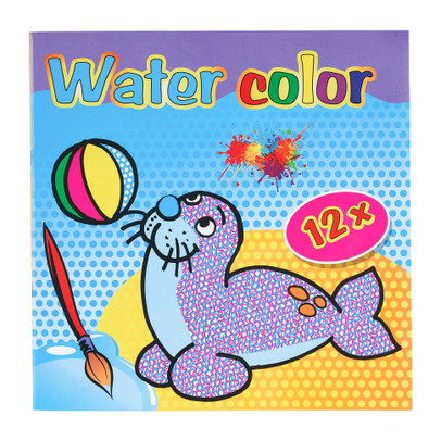 Water kleurboek – zeehond – 22×22 cm