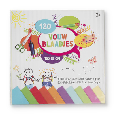Vouwblaadjes – multikleur – 120 stuks