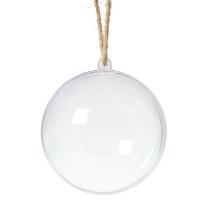 Transparante kerstbal – ø8 cm – set van 6
